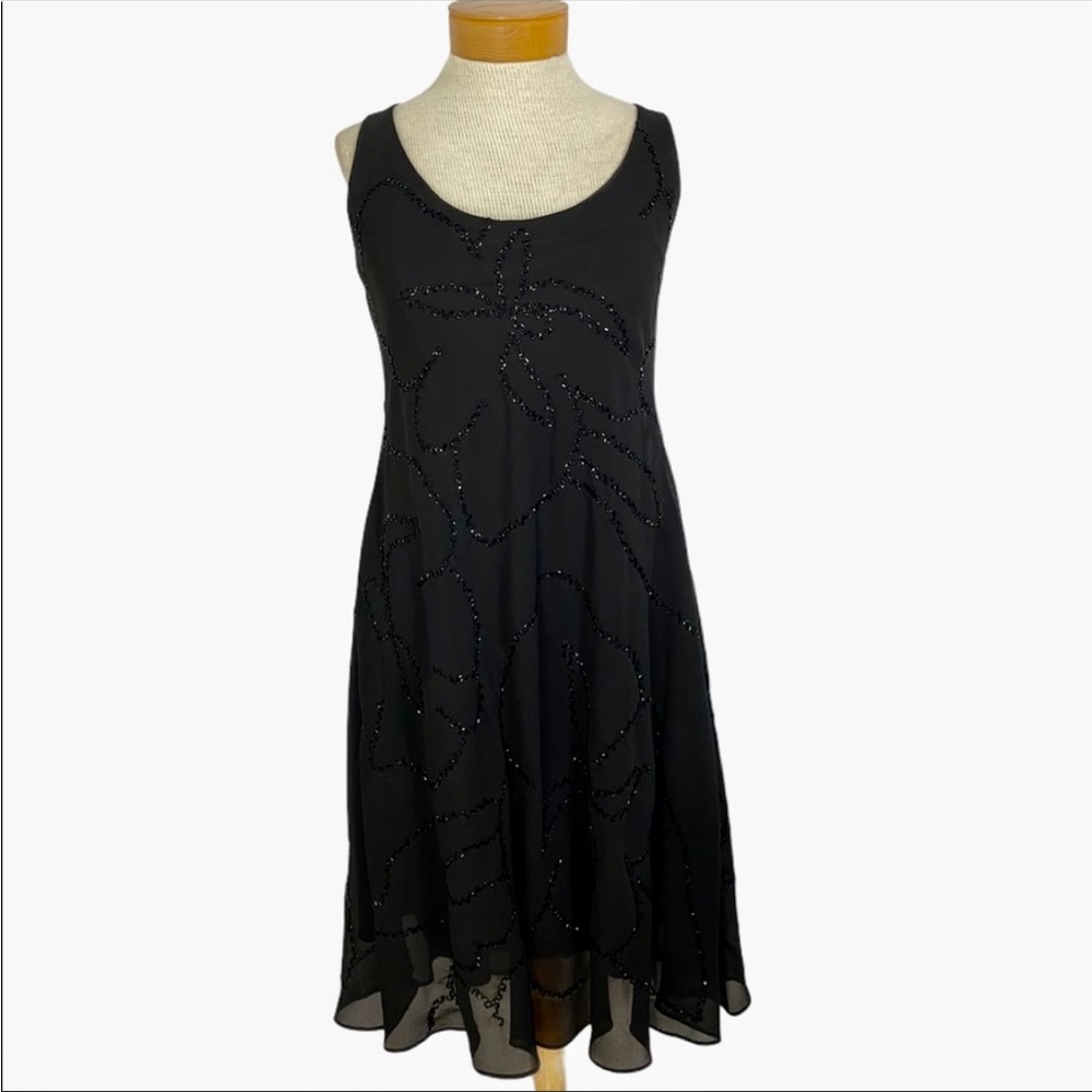 Scarlett Black Floral Sequin Dress 10